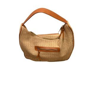 Anthropologie X Urban Originals Oversized Raffia Straw Shoulder Tote Bag